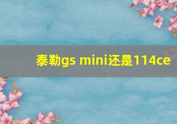 泰勒gs mini还是114ce